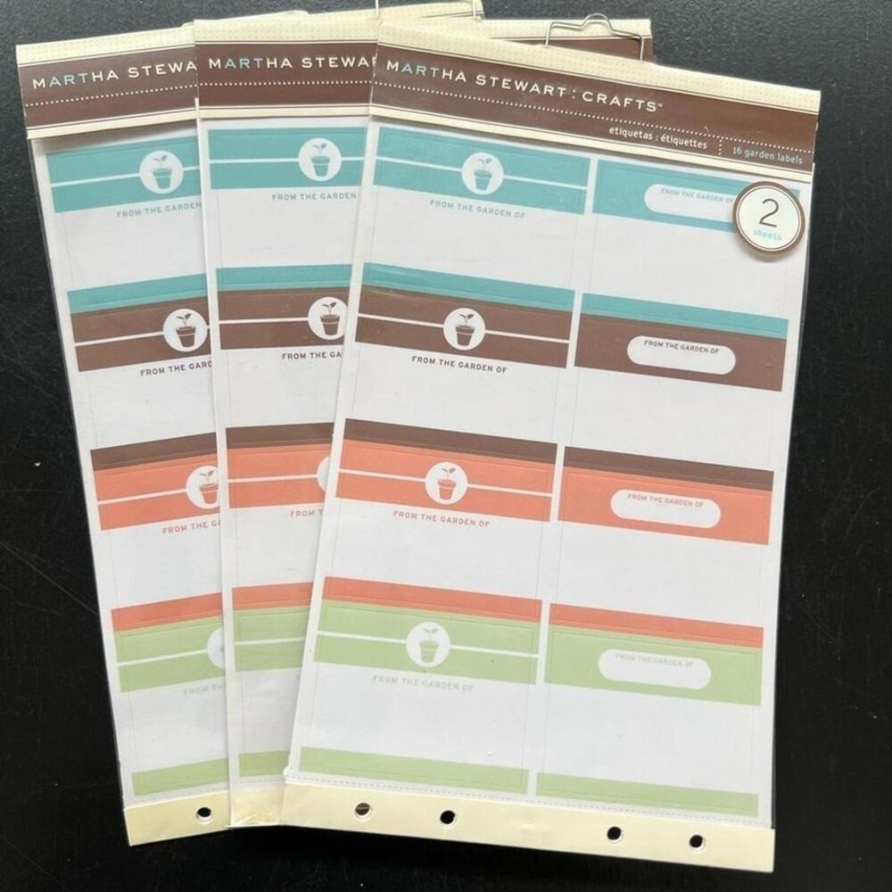 Martha Stewart Canning Garden Labels Multicolor Adhesive - 3 Packs OS